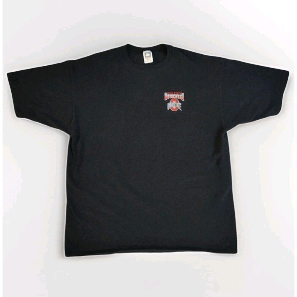 90s Vintage Ohio State Buckeyes Sz 2X Black Short Sleeve Made In USA T Shirt